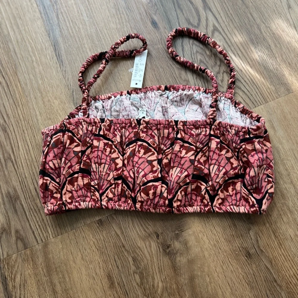 Madewell Red Bubble Crop Top - Picture 4 of 4